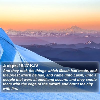 Judges 18:27 KJV Bible Verse Image
