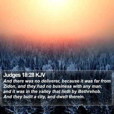 Judges 18:28 KJV Bible Verse Image