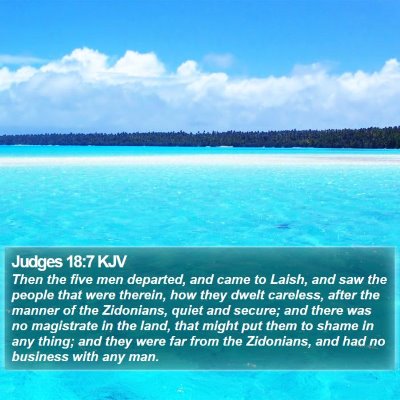 Judges 18:7 KJV Bible Verse Image