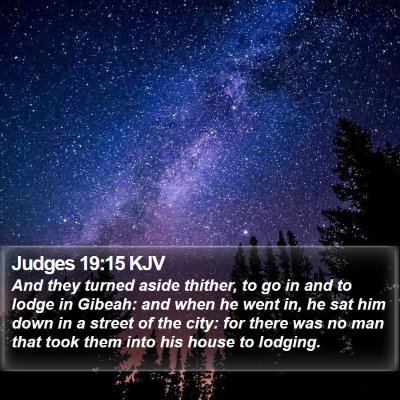 Judges 19:15 KJV Bible Verse Image