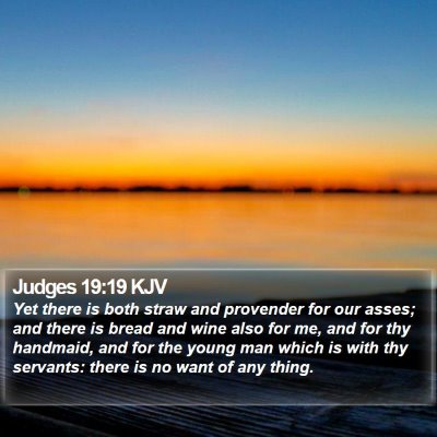 Judges 19:19 KJV Bible Verse Image