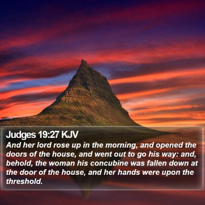 Judges 19:27 KJV Bible Verse Image