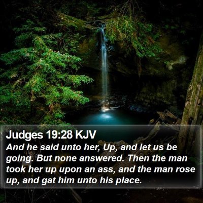 Judges 19:28 KJV Bible Verse Image