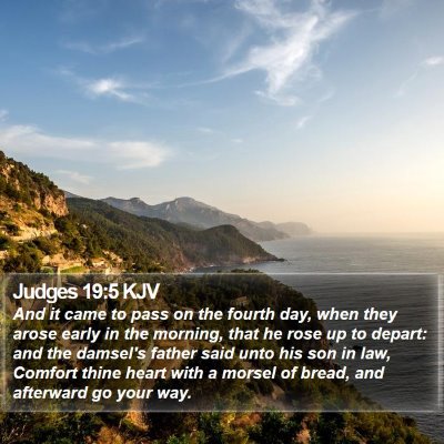 Judges 19:5 KJV Bible Verse Image