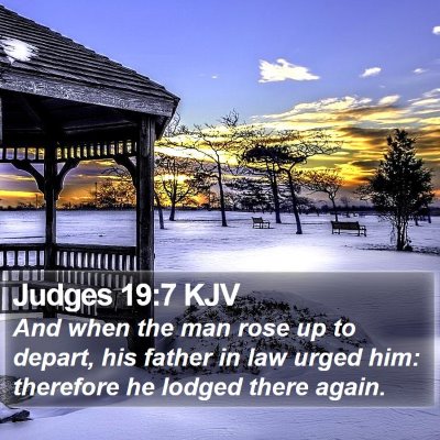 Judges 19:7 KJV Bible Verse Image