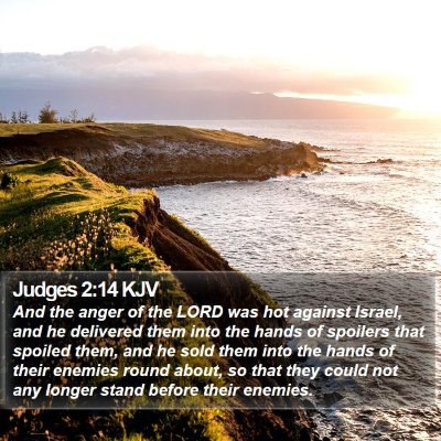 Judges 2:14 KJV Bible Verse Image
