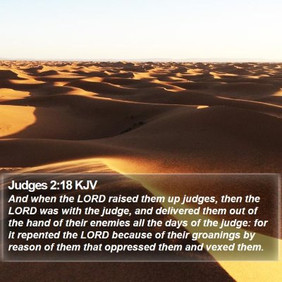 Judges 2:18 KJV Bible Verse Image