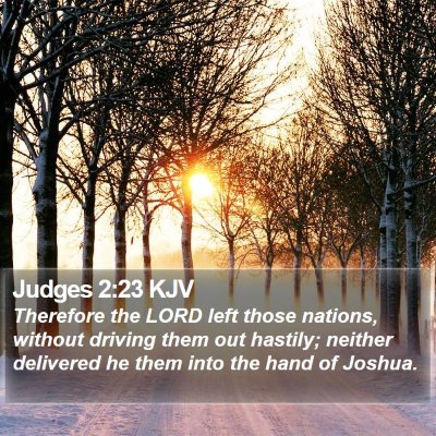 Judges 2:23 KJV Bible Verse Image