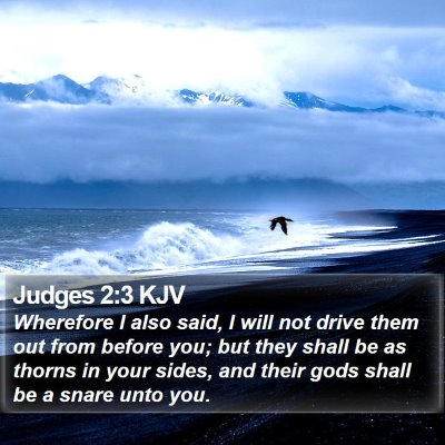 Judges 2:3 KJV Bible Verse Image