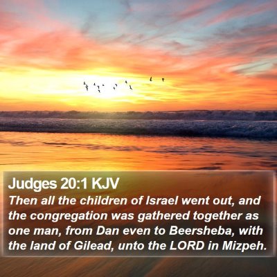Judges 20:1 KJV Bible Verse Image