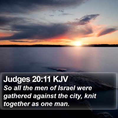 Judges 20:11 KJV Bible Verse Image