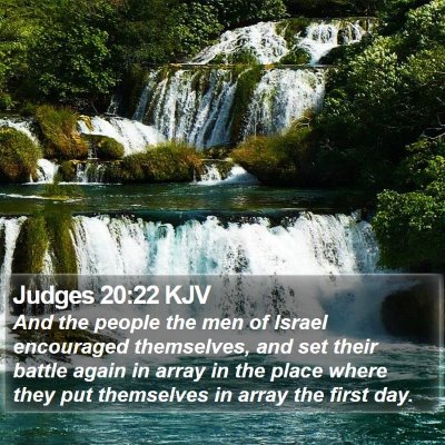 Judges 20:22 KJV Bible Verse Image