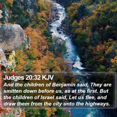 Judges 20:32 KJV Bible Verse Image