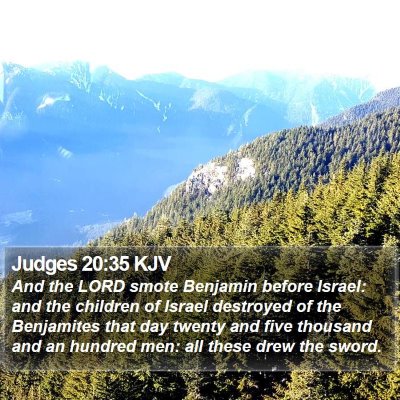 Judges 20:35 KJV Bible Verse Image