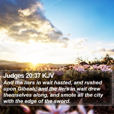 Judges 20:37 KJV Bible Verse Image