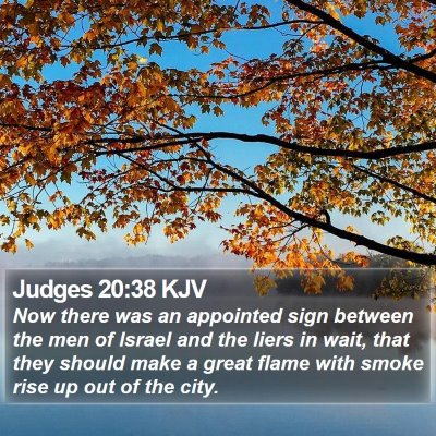 Judges 20:38 KJV Bible Verse Image