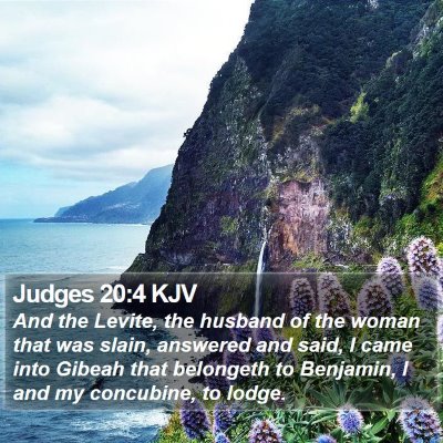 Judges 20:4 KJV Bible Verse Image