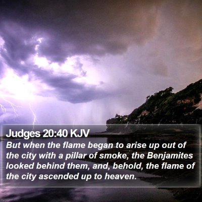 Judges 20:40 KJV Bible Verse Image