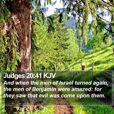 Judges 20:41 KJV Bible Verse Image