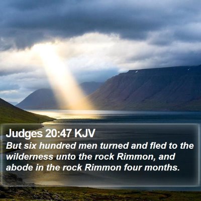 Judges 20:47 KJV Bible Verse Image