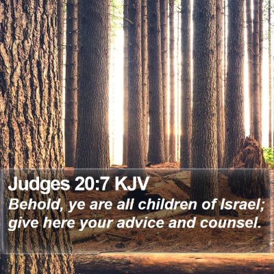 Judges 20:7 KJV Bible Verse Image