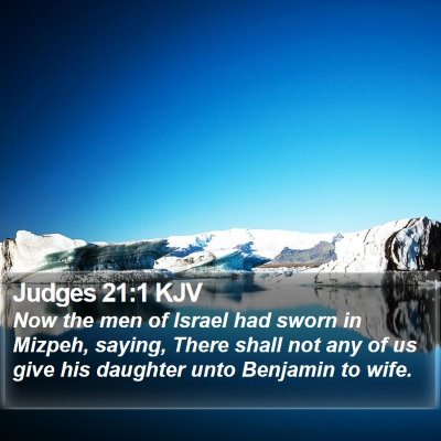 Judges 21:1 KJV Bible Verse Image