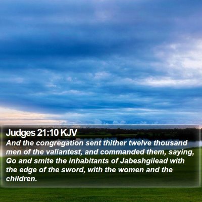 Judges 21:10 KJV Bible Verse Image