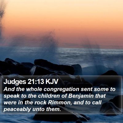 Judges 21:13 KJV Bible Verse Image