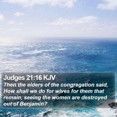 Judges 21:16 KJV Bible Verse Image