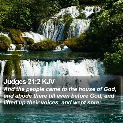 Judges 21:2 KJV Bible Verse Image