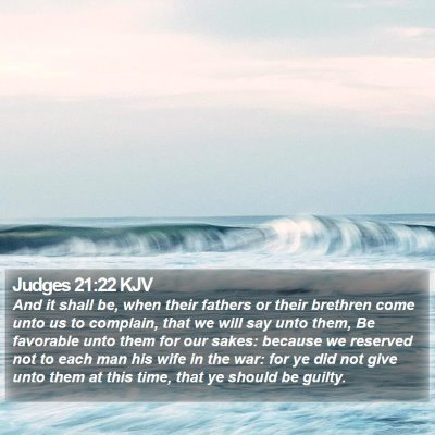 Judges 21:22 KJV Bible Verse Image