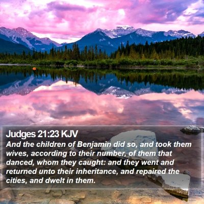 Judges 21:23 KJV Bible Verse Image