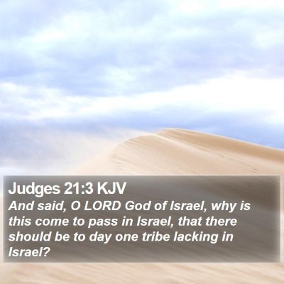 Judges 21:3 KJV Bible Verse Image