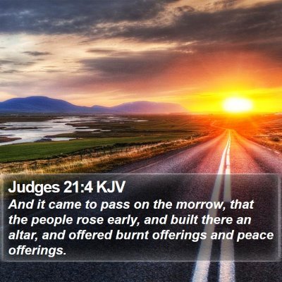Judges 21:4 KJV Bible Verse Image