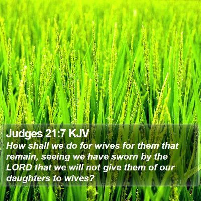 Judges 21:7 KJV Bible Verse Image