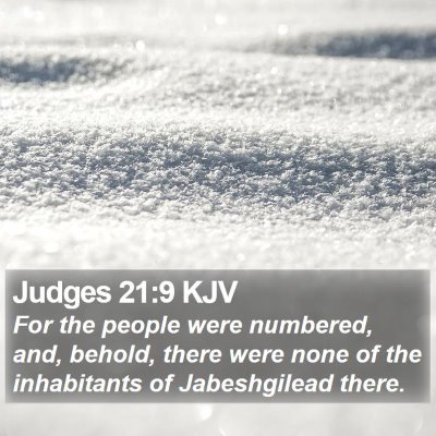 Judges 21:9 KJV Bible Verse Image