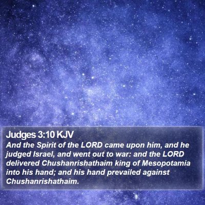 Judges 3:10 KJV Bible Verse Image