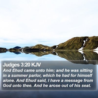 Judges 3:20 KJV Bible Verse Image