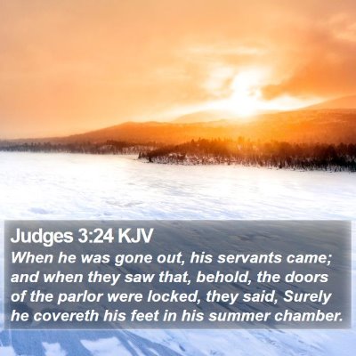 Judges 3:24 KJV Bible Verse Image