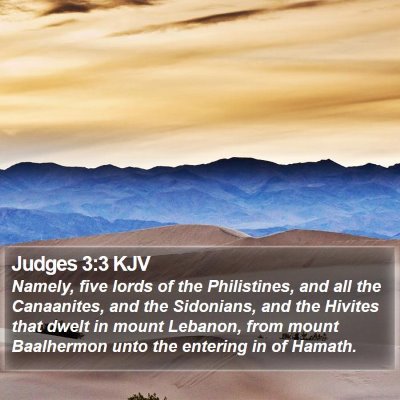 Judges 3:3 KJV Bible Verse Image