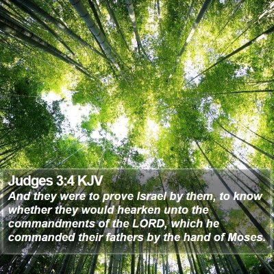 Judges 3:4 KJV Bible Verse Image