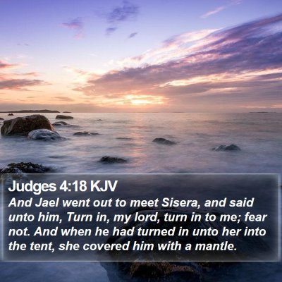 Judges 4:18 KJV Bible Verse Image