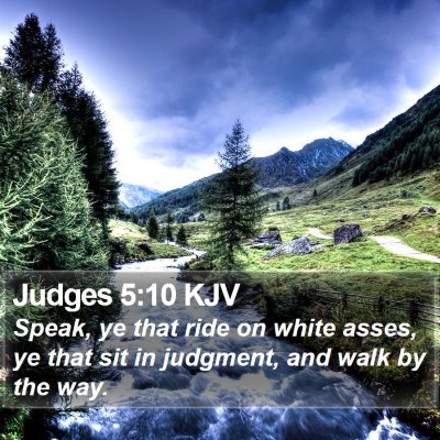 Judges 5:10 KJV Bible Verse Image
