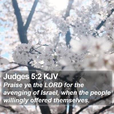 Judges 5:2 KJV Bible Verse Image