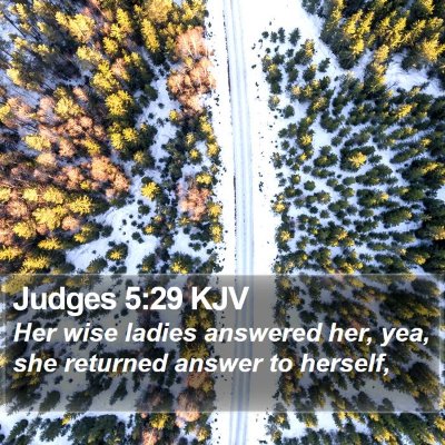 Judges 5:29 KJV Bible Verse Image
