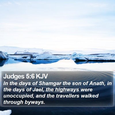 Judges 5:6 KJV Bible Verse Image