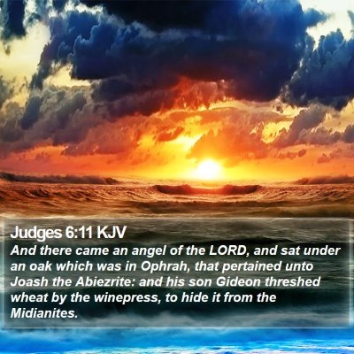 Judges 6:11 KJV Bible Verse Image