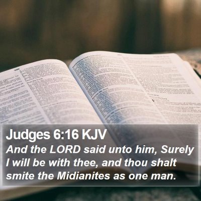 Judges 6:16 KJV Bible Verse Image