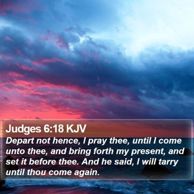 Judges 6:18 KJV Bible Verse Image