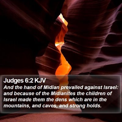 Judges 6:2 KJV Bible Verse Image